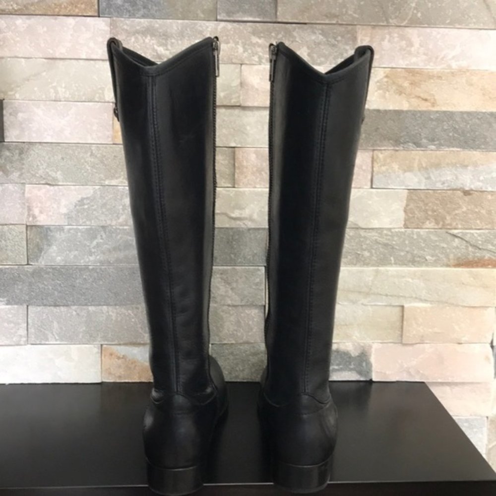 Frye Melissa Knee-high Zip Riding Moto Leather - Picture 12 of 16